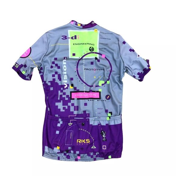 Vintage AUSSIE RKS Design 1/4 Zip Cycling Jersey Men's XL Pullover Shirt Bike - Picture 7 of 7